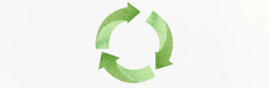 Three green arrows in a circle