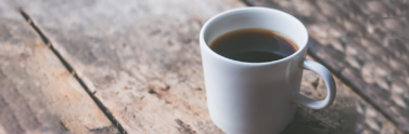 Coffee cup on table