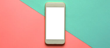 cellphone on colorful background