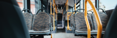 interior of a public bus